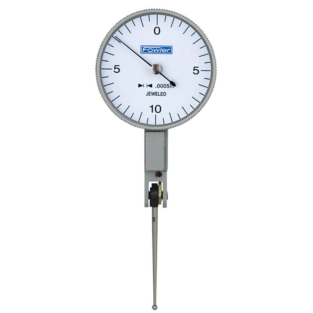 Fowler 52-562-783-0 Horizontal Dial Test Indicator 0.0200" Max, 0-10-0 Dial Reading, 0.000500" Accuracy