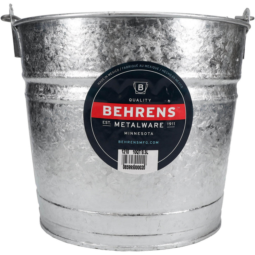 Behrens 1210 10 Qt, 10-1/4" High, Galvanized Steel Round Gray Single Pail