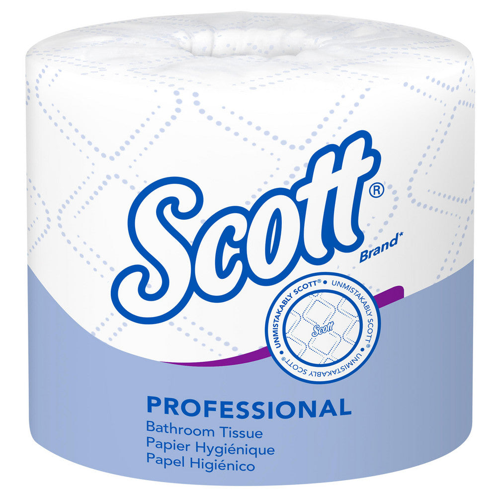 Scott 13607 Bathroom Tissue Recycled Fiber, 2-Ply, White