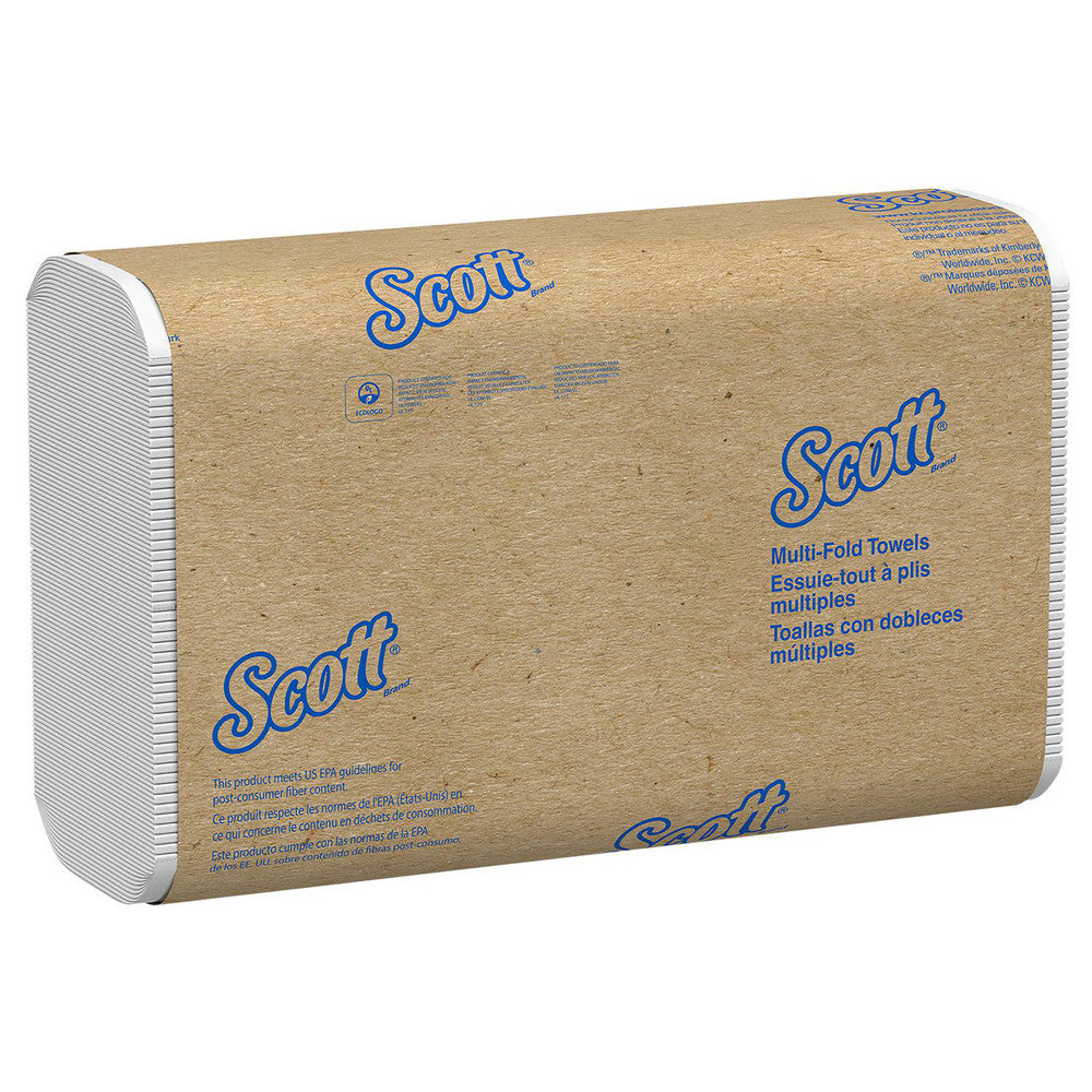 Scott 01840 Scott Essential Multifold Paper Towels with Fast-Drying Absorbency Pockets (01840), White