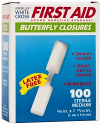 Medique 60233 100 Qty 1 Pack Butterfly Self-Adhesive Bandage