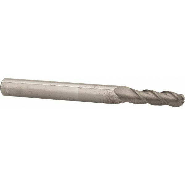 Accupro 09492349 Ball End Mill 0.2031" Dia, 0.625" LOC, 3 Flute, Solid Carbide