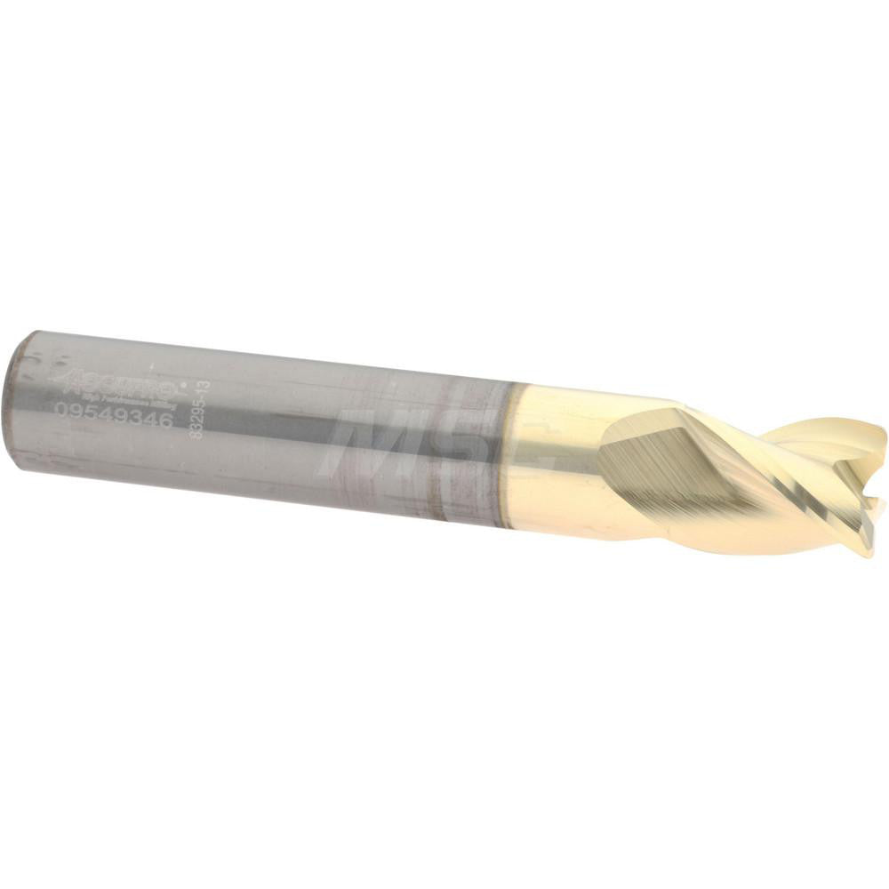 Accupro 314823 Corner Radius End Mill 1/2" Dia, 5/8" LOC, 37 deg Helix, Corner Radius End, Centercutting