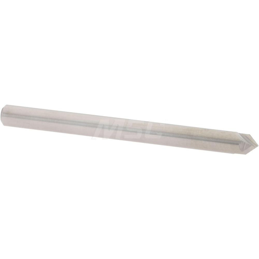 Accupro 2500008 Chamfer Mill 1/8" Dia, 2 Flutes, Solid Carbide