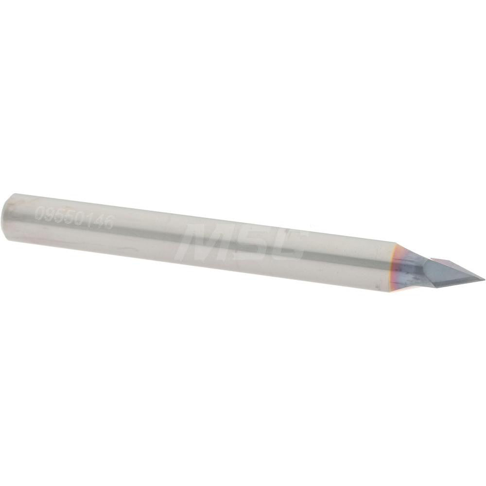 Accupro 2500079 Chamfer Mill 1/4" Dia, 2 Flutes, Solid Carbide