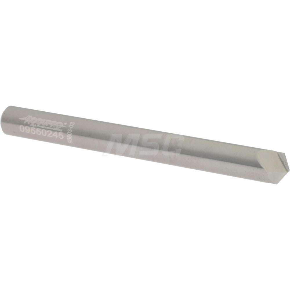 Accupro 2500026 Chamfer Mill 1/4" Dia, 2 Flutes, Solid Carbide