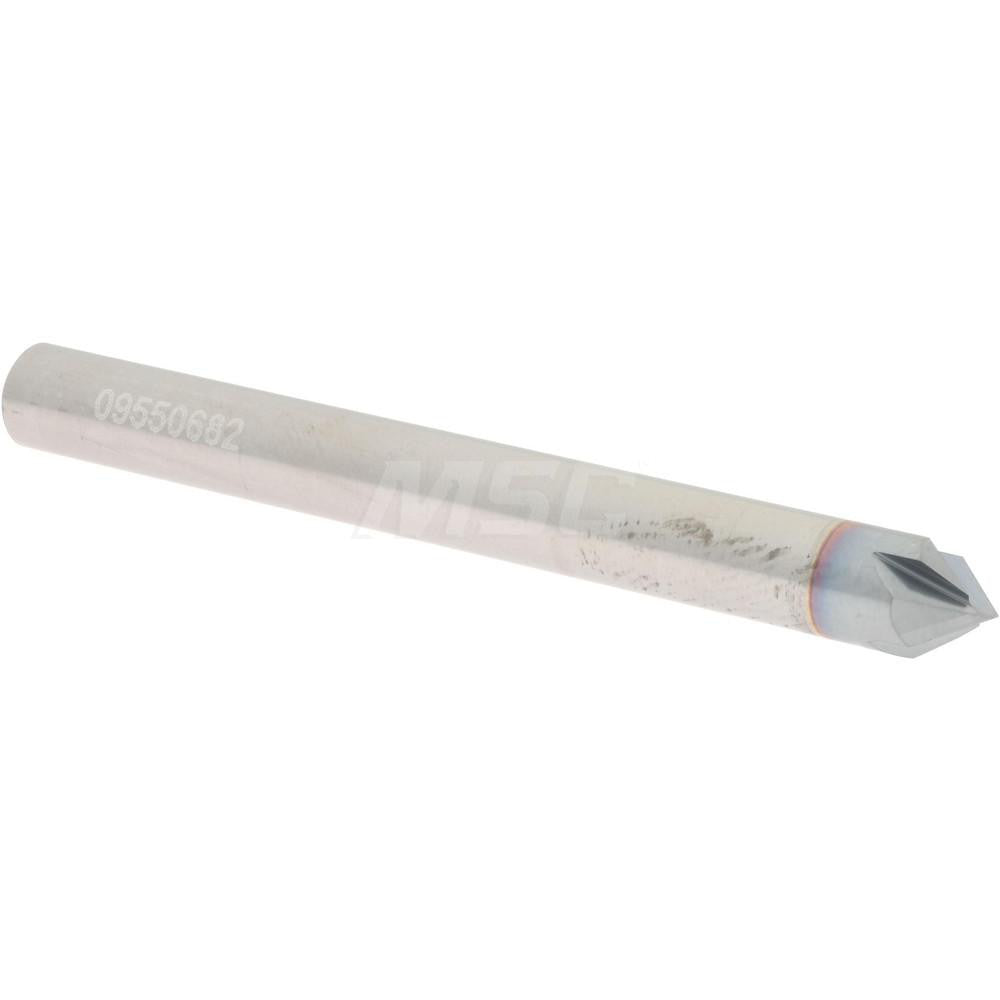 Accupro 2500062 Chamfer Mill 1/4" Dia, 4 Flutes, Solid Carbide