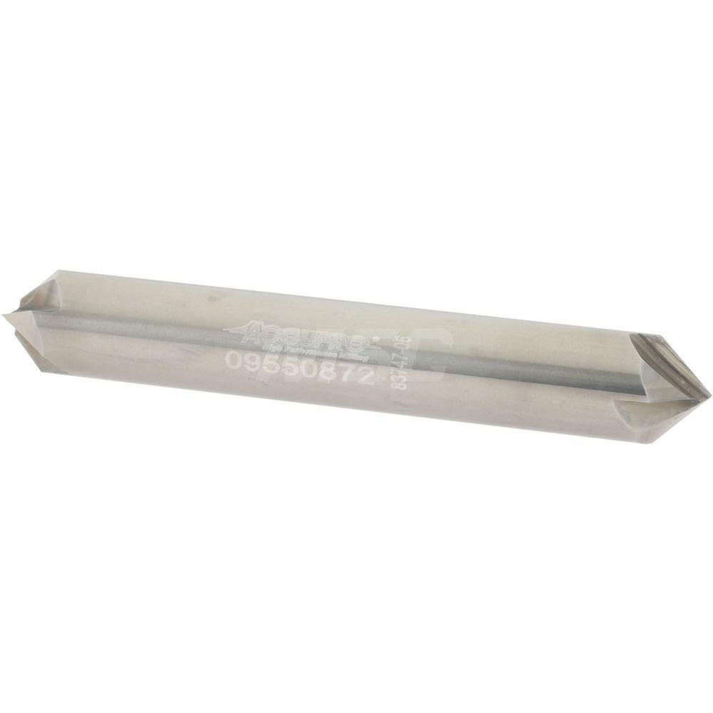 Accupro 2500003 Chamfer Mill 3/8" Dia, 4 Flutes, Solid Carbide