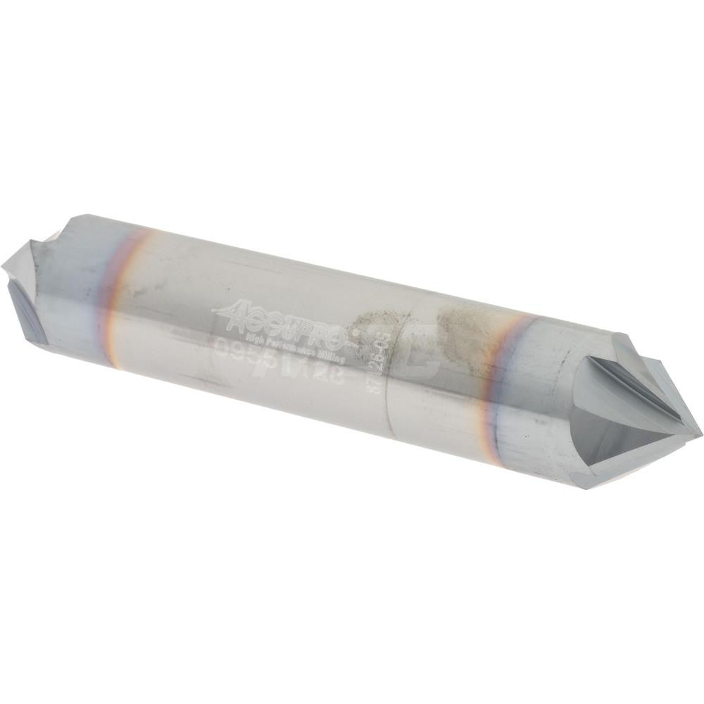 Accupro 2500177 Chamfer Mill 3/4" Dia, 4 Flutes, Solid Carbide