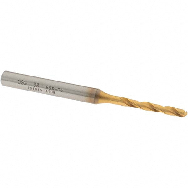 OSG 10101505 Screw Machine Length Drill Bit #38 (0.1015) Dia, 130 deg, Cobalt