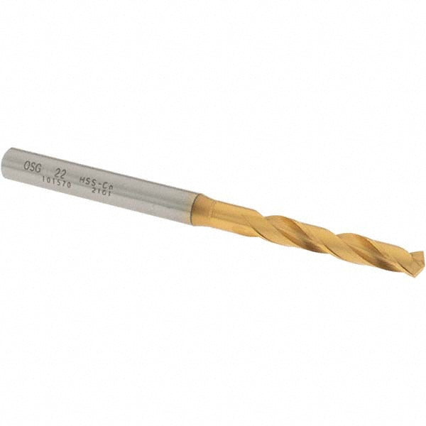 OSG 10157005 Screw Machine Length Drill Bit #22 (0.1570) Dia, 130 deg, Cobalt