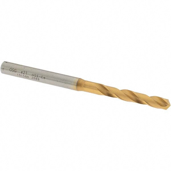 OSG 10159005 Screw Machine Length Drill Bit #21 (0.1590) Dia, 130 deg, Cobalt