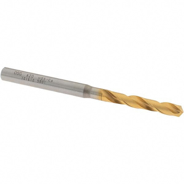 OSG 10161005 Screw Machine Length Drill Bit #20 (0.1610) Dia, 130 deg, Cobalt
