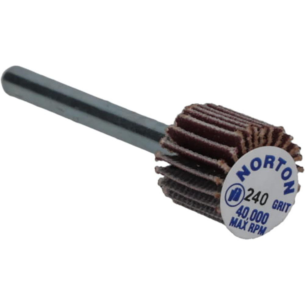 Merit Abrasives 08834137474 Mounted Flap Wheel 3/8" Dia, 3/8" Face Width, 240 Grit, Aluminum Oxide