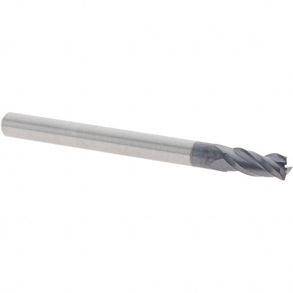 Fullerton Tool Co. 33400 Square End Mill 1/8'' Dia, 1/4'' LOC, 1/8'' Shank Dia, 1.5'' OAL, 3 Flutes