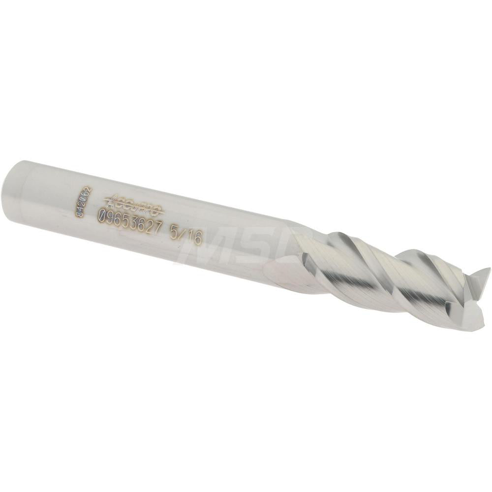 Accupro 09653627 Square End Mill 5/16'' Dia, 3/4'' LOC, 5/16'' Shank Dia, 2-1/2'' OAL, 3 Flutes, Solid Carbide