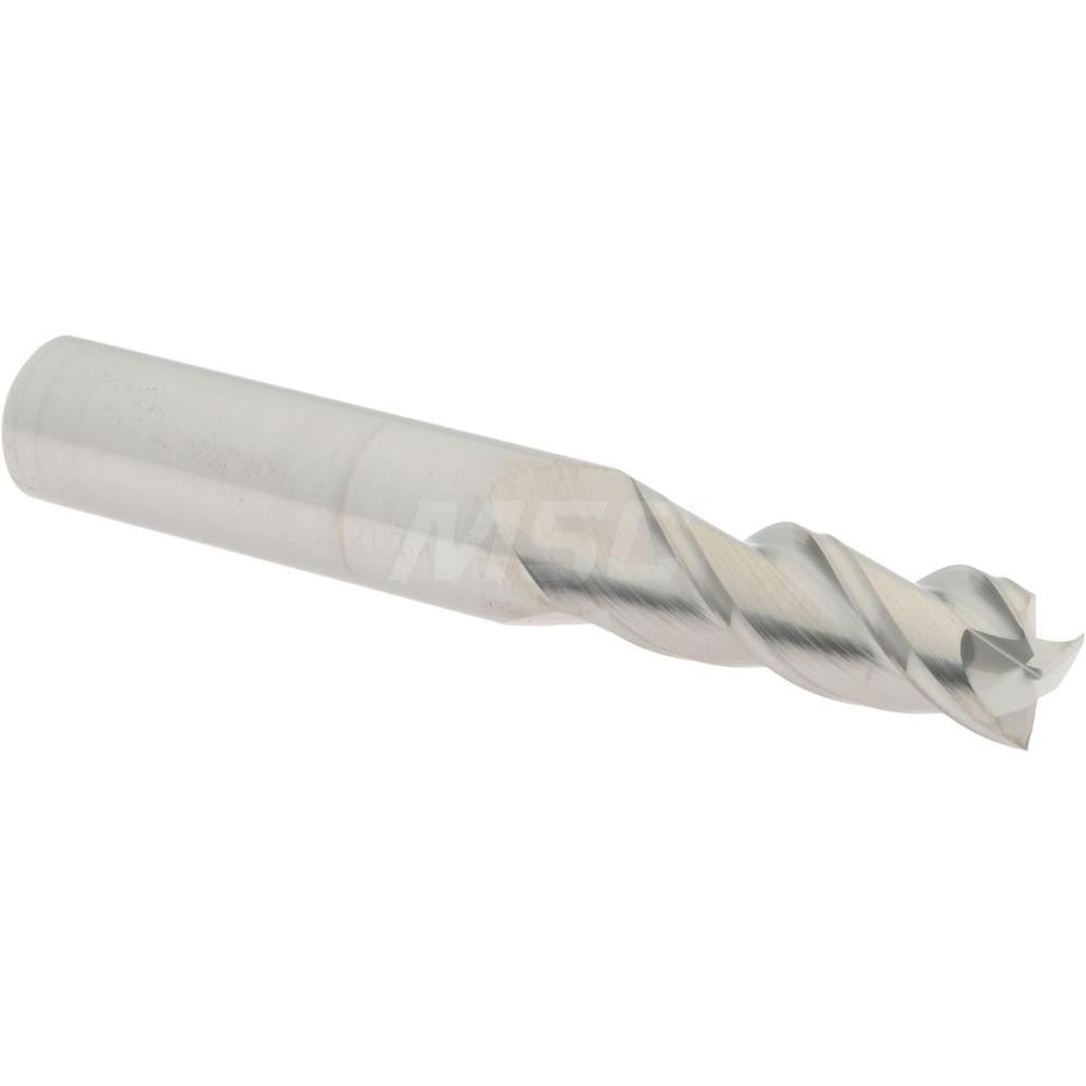Accupro 09653643 Square End Mill 21/64'' Dia, 7/8'' LOC, 3/8'' Shank Dia, 2-1/2'' OAL, 3 Flutes, Solid Carbide