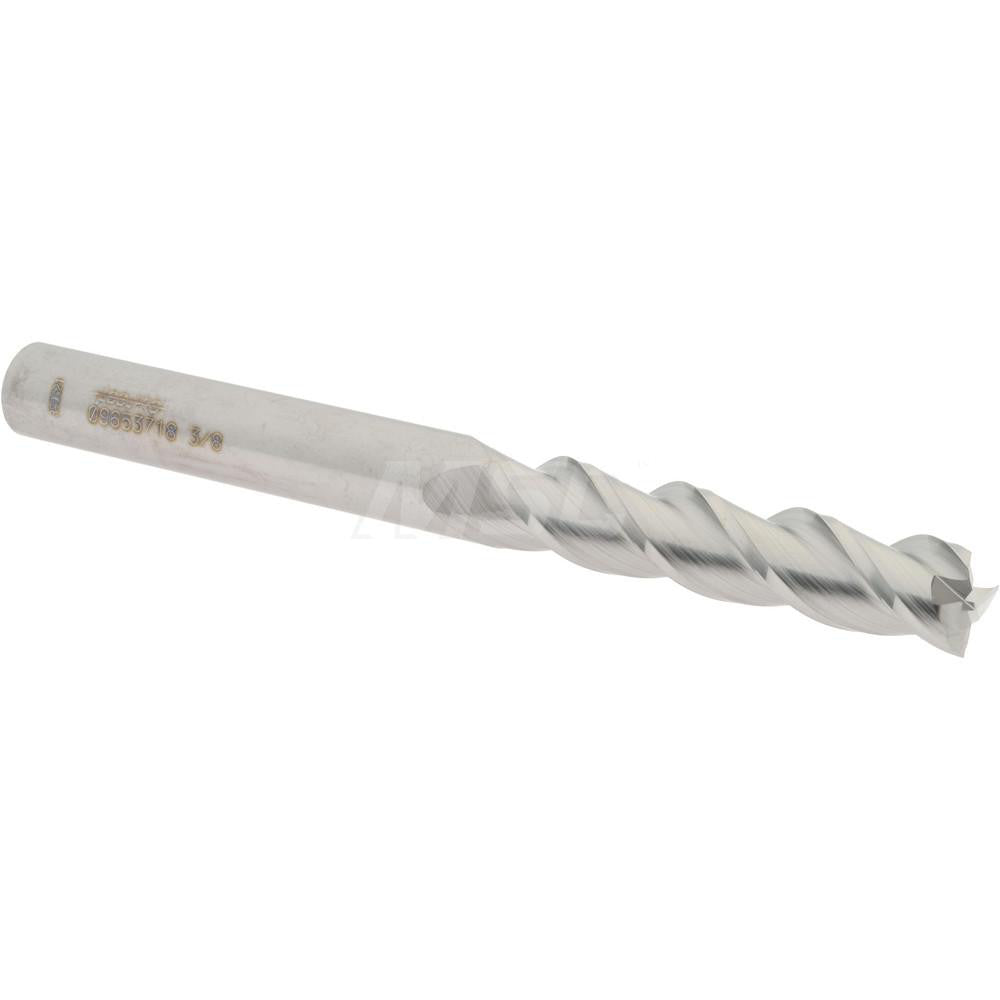 Accupro 09653718 Square End Mill 3/8'' Dia, 1-3/4'' LOC, 3/8'' Shank Dia, 4'' OAL, 3 Flutes, Solid Carbide