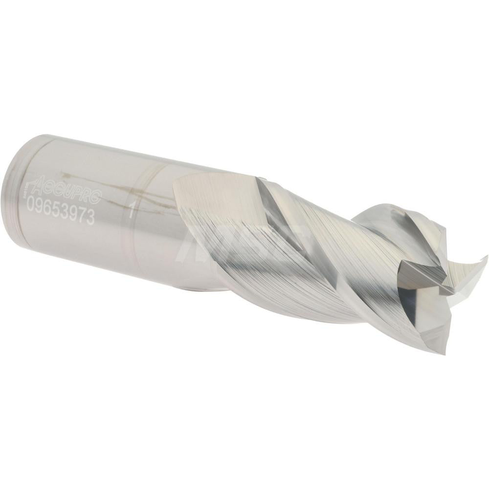 Accupro 09653973 Square End Mill 1'' Dia, 1-3/4'' LOC, 1'' Shank Dia, 4'' OAL, 3 Flutes, Solid Carbide