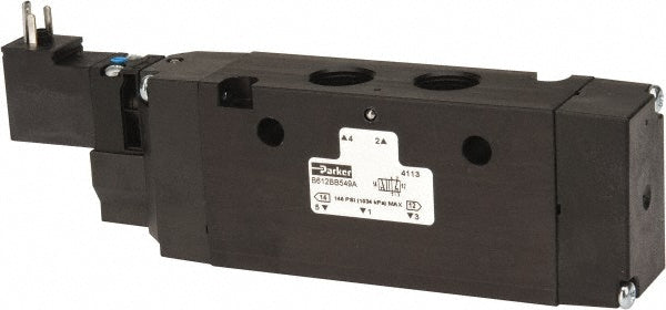 Parker B612BB549A Stacking Solenoid Valve Single Solenoid, 4-Way, 2 Position, Air Return