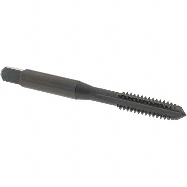 OSG 1120101 Straight Flute Tap 1/4-20 UNC, 4 Flute, Plug Chamfer, 3B Class of Fit, High-Speed Steel, Oxide Finish