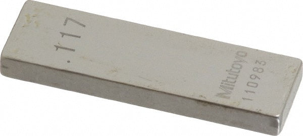 Mitutoyo 611157-531 Rectangle Steel Gage Block 0.117", Grade 0