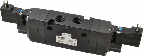 Parker B552BB549C Stacking Solenoid Valve Double Solenoid, 4-Way, 3 Position, Solenoid Return