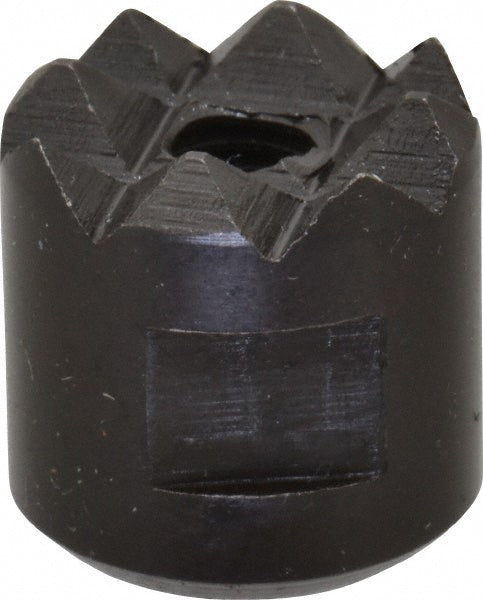 Fairlane HS-51 10-32 Thread, 1/2" Diam, 1/2" High, Threaded, Coarse Tooth Grade Diamond Serration Tooth Pattern, High Speed Steel, Round Positioning Gripper