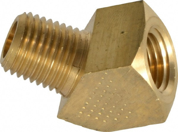 Eaton 3350X4 Industrial Pipe 45 ° Street Elbow 1/4" Female Thread, 1/4" Male Thread, MNPTF x FNPTF