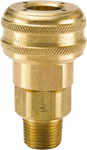 Parker B32E Pneumatic Hose Coupling 3/8-18, 1/4" Body Dia, Industrial Interchange