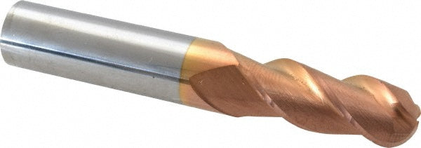 Accupro 09749953 Ball End Mill 0.4063" Dia, 1" LOC, 3 Flute, Solid Carbide