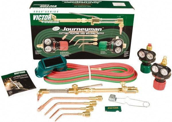 Victor 0384-2100 3/4 Inch Cutting Capacity, 80CFH 117600BTU Max Heating Capacity, 1/2 Inch Welding Capacity, Oxygen and Acetylene Torch Kit