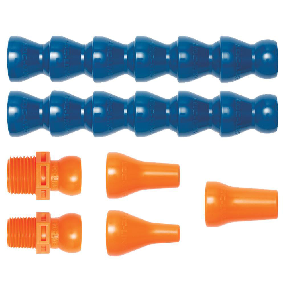 Loc-Line 50813 13" Hose Length, 1/2, 1/4 & 3/8" Nozzle Dia, 1/2" Hose ID, Coolant Hose Kit