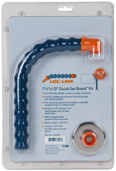 Loc-Line 60526 Base & Shield Polycarbonate, 7-1/2" Wide, 10" Long, 1/8" Thick