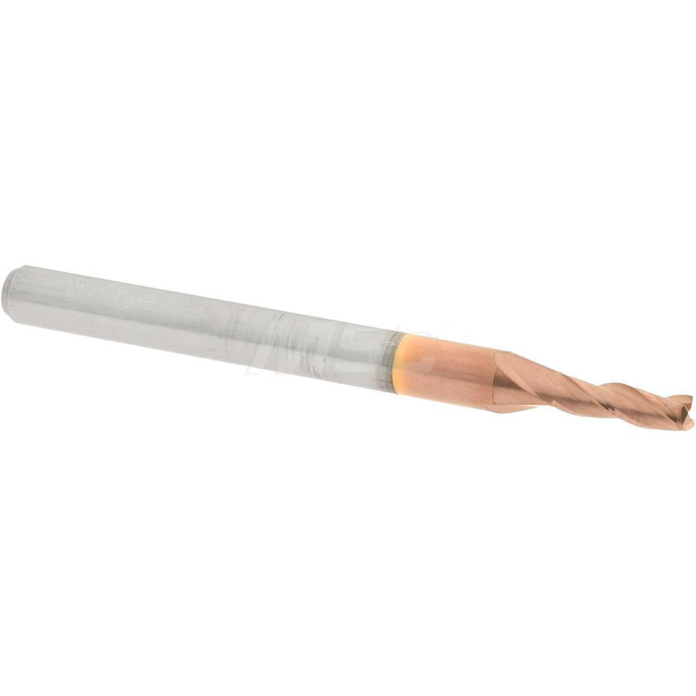 Accupro 09798364 Square End Mill 5/64'' Dia, 1/4'' LOC, 1/8'' Shank Dia, 1-1/2'' OAL, 3 Flutes, Solid Carbide