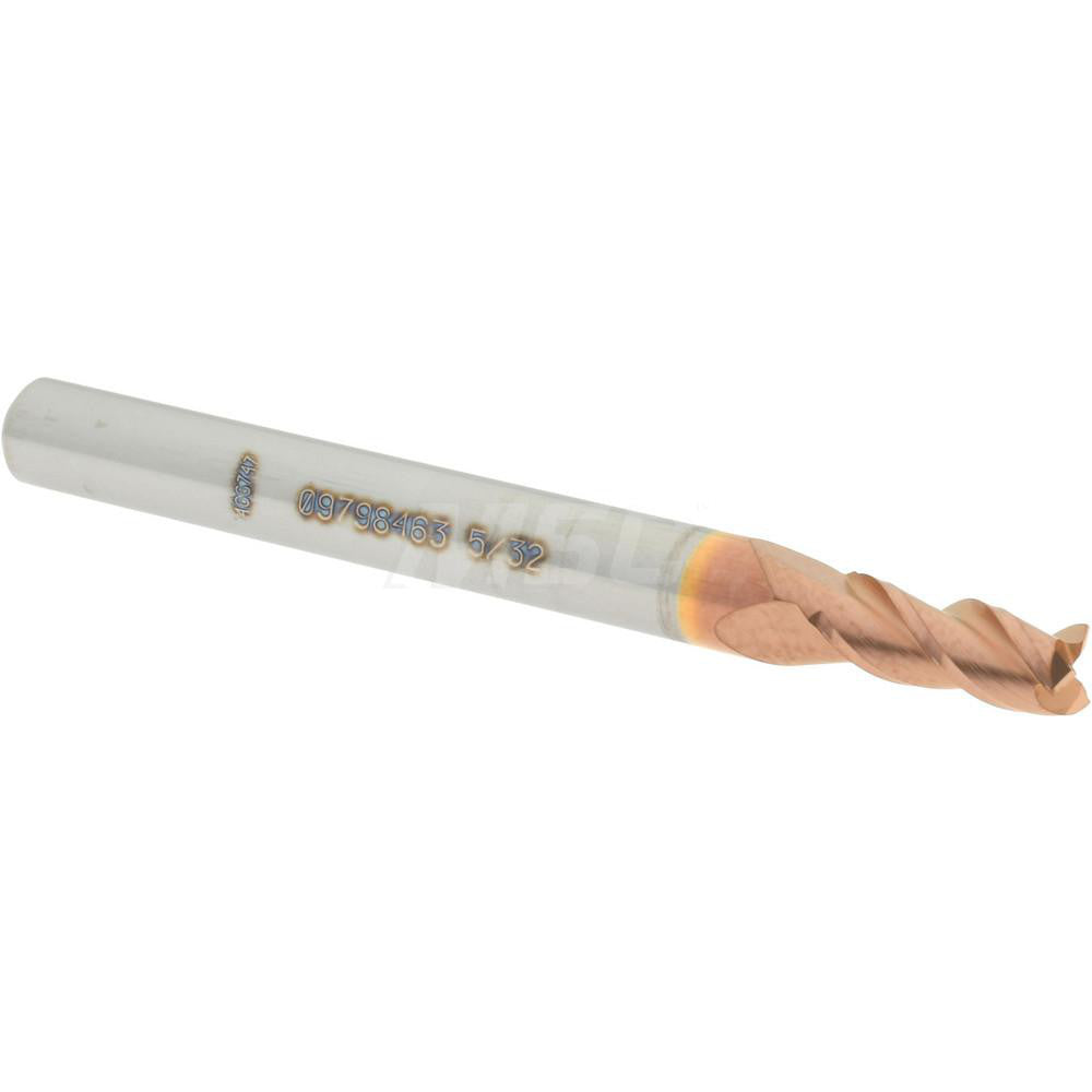 Accupro 09798463 Square End Mill 5/32'' Dia, 3/8'' LOC, 3/16'' Shank Dia, 2'' OAL, 3 Flutes, Solid Carbide