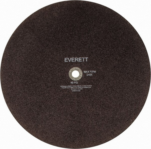 Everett 45FG-22 DRY Cut-Off Wheel 22" Dia, 3/16" Thick, 1" Hole, Aluminum Oxide