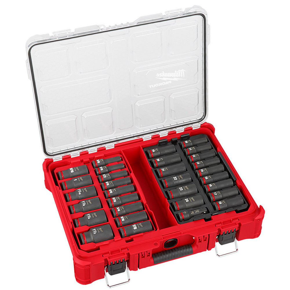 Milwaukee Tool 49-66-6806 Socket Set Impact, 31 Pc, 1/2" Drive