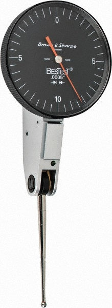 TESA Brown & Sharpe 599-7035-5 Dial Test Indicators 0.02 Max, 0-10-0, Horizontal