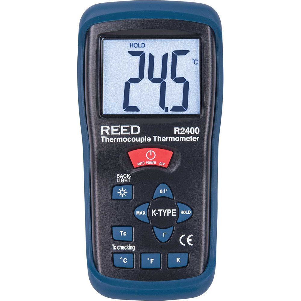 REED Instruments R2400 Digital Thermometer & Probe 2,000 ° F, K Thermocouple Sensor