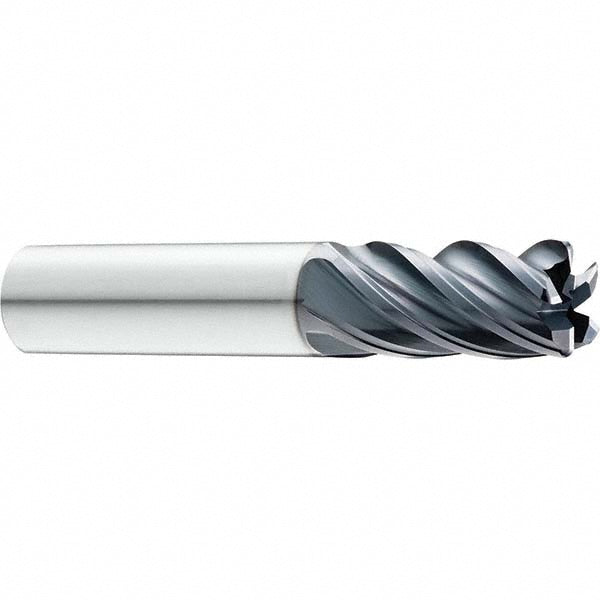 Kyocera SGS Precision Tools 38554 Roughing End Mill 3/4" Dia, 5 Flutes, 0.03" Corner Radius, Solid Carbide