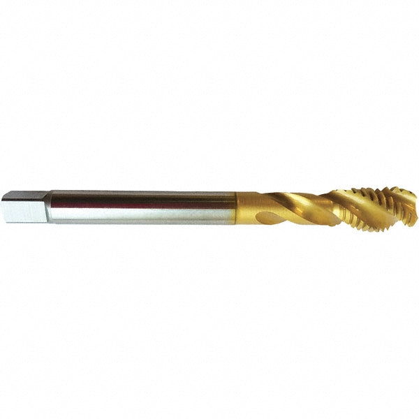 Guhring 9043930190500 Spiral Flute Tap 3/4-16 UNF, 4 Flutes, Modified Bottoming, 2BX Class of Fit, High Speed Steel, TIN Coated
