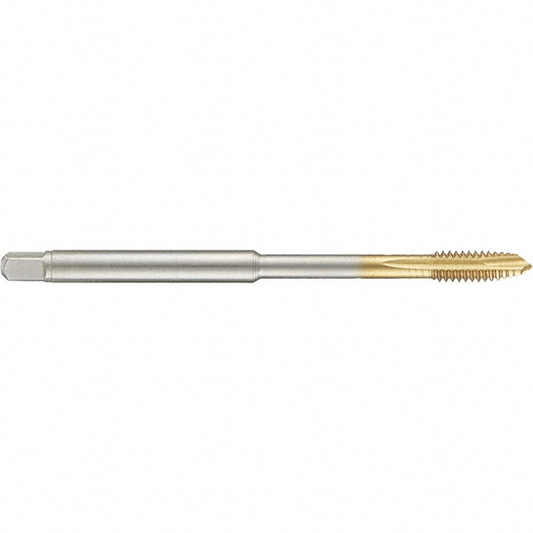 Guhring 9043900041660 Spiral Point Tap #8-32 UNC, 3 Flutes, Plug, 2B Class of Fit, High Speed Steel, TiN Coated