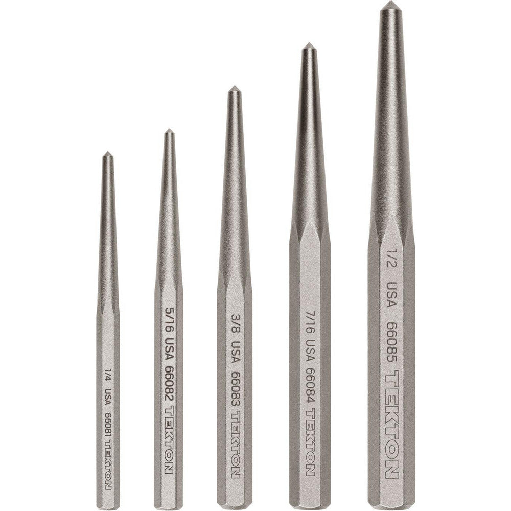 Tekton PNC95002 Center Punch Set, 5-Piece (1/4-1/2 in.)