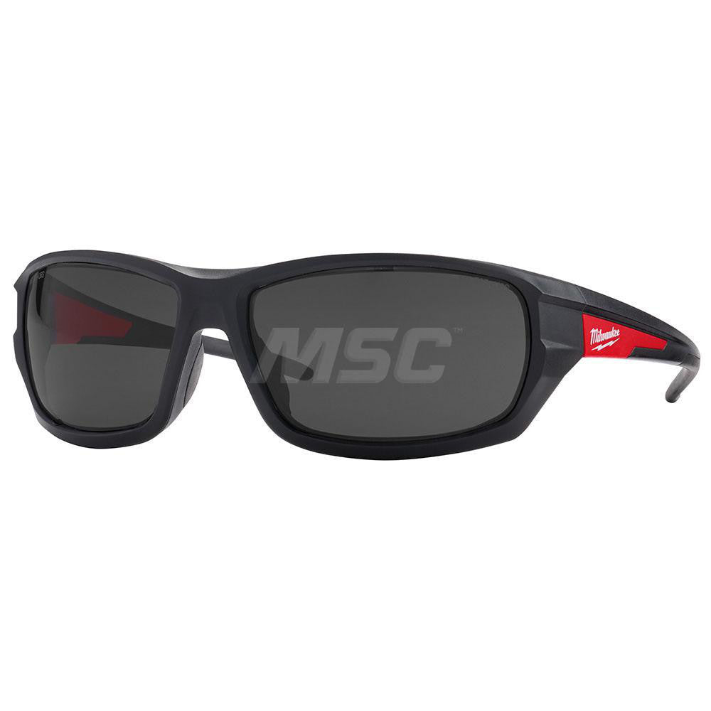 Milwaukee Tool 48-73-2026 Safety Glass Anti-Fog & Anti-Scratch, Plastic, Black Tinted Lenses, Full-Framed