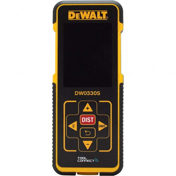 DeWALT DW0330SN Laser & Ultrasonic Distance Finders Type Laser Distance Measurer Maximum Distance (Meters) 100.00 Maximum Distance (Feet) 330.00 Accuracy 1.00 mm Battery Size AAA Includes AAA Batteries Quick Start Guide Minimum Distance (Inch) 6 Minimum D