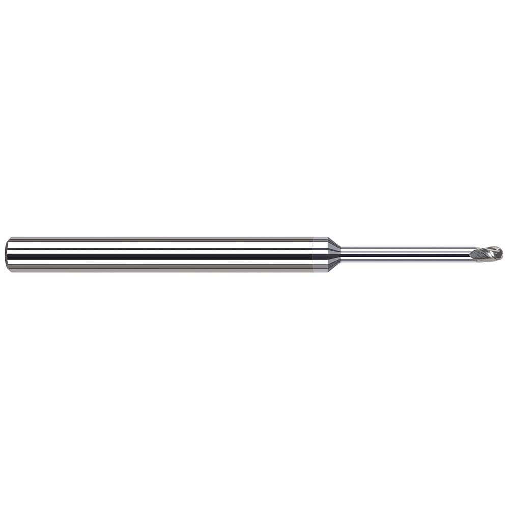 Harvey Tool 925162-C8 Ball End Mill 0.0620" Dia, 0.0930" LOC, 3 Flute, Solid Carbide
