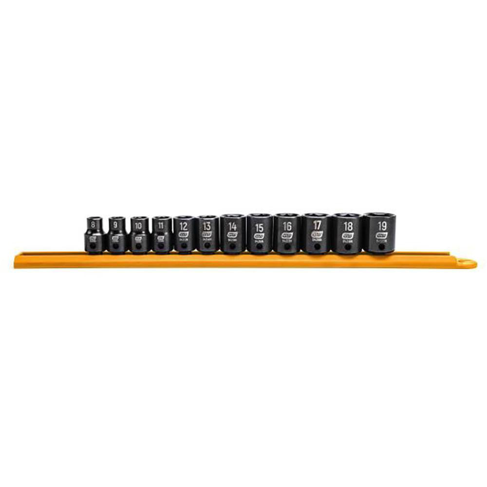 GEARWRENCH 84911N Impact Socket Set 12 Pc, 3/8" Drive, 8.00 to 19.00" Socket