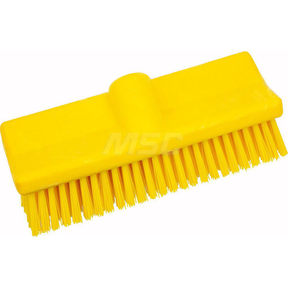 Carlisle 40423EC04 Sparta® Color Coded Bi-Level Scrub Brush, 10", Yellow