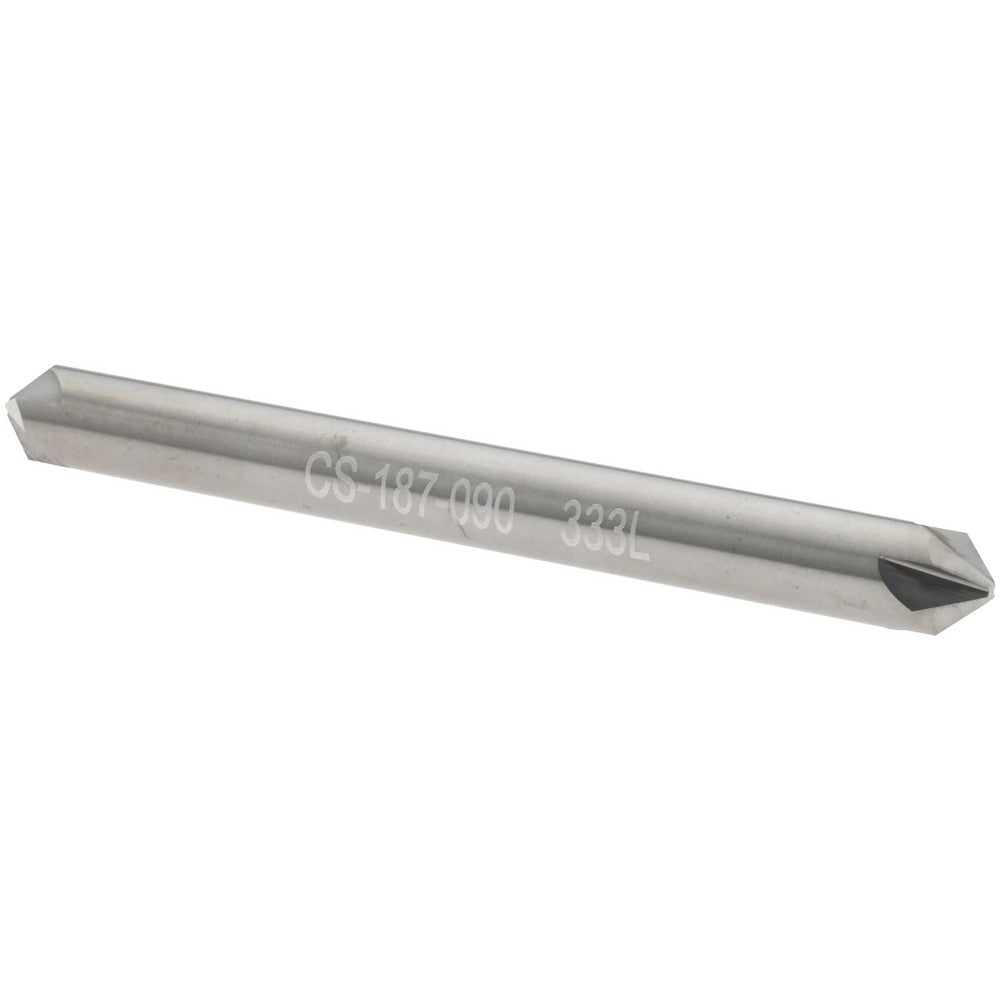 Micro 100 CS-187-090 Chamfer Mill 3/16" Dia, 4 Flutes, Solid Carbide
